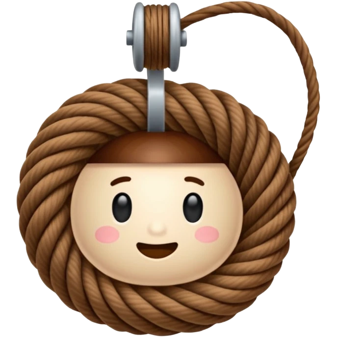 brown yarn on a bobbin emoji