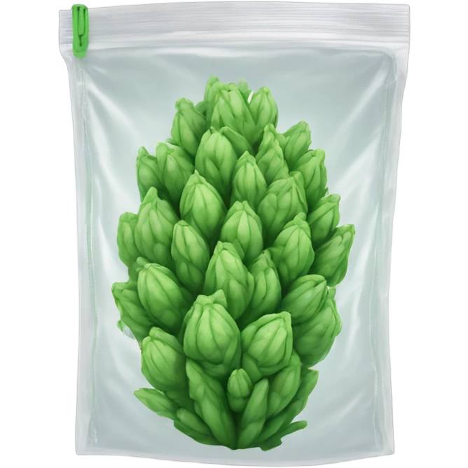buds of Green plant in zip loc bag emoji