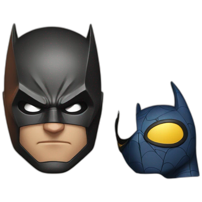 Batman vs spiderman emoji