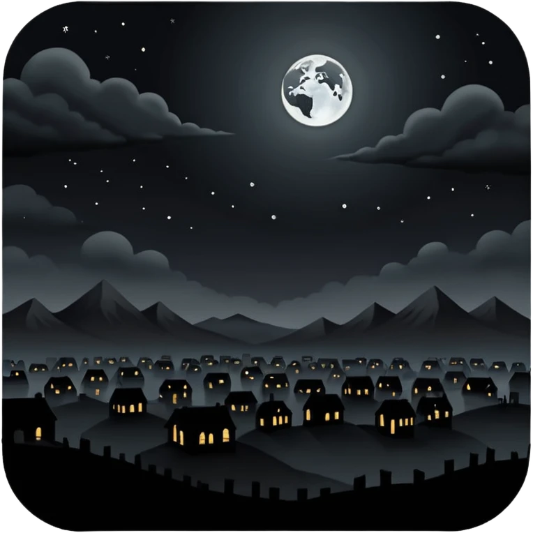 dark and eerie scene, the entire world covered in darkness. The sky is deep black with no stars or light, no moon, no glow just total void and silence. The atmosphere feels ominous and unsettling, as if darkness has swallowed everything. No characters, no visible light sources emoji