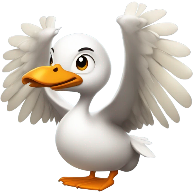 Emoji in the form of a fighting goose emoji