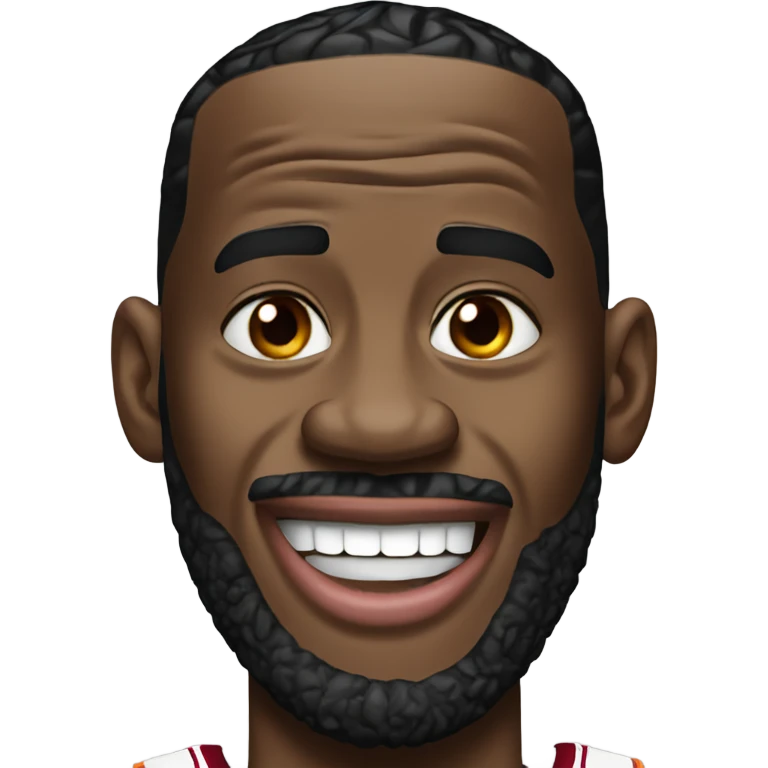LeBron with tongue out emoji