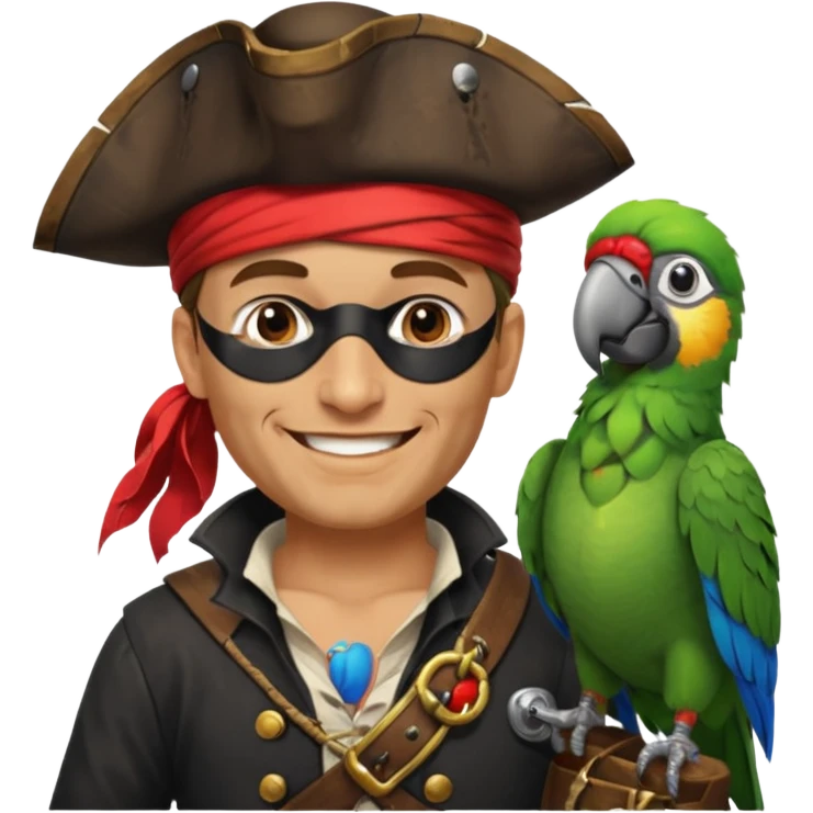 pirate and parrot emoji