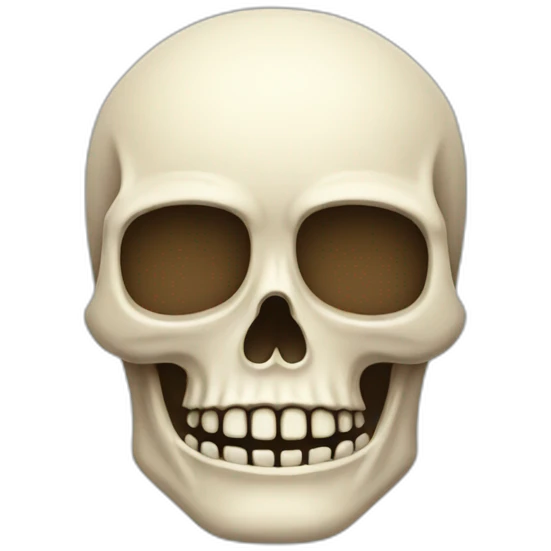 Estróbilo con forma de calavera emoji