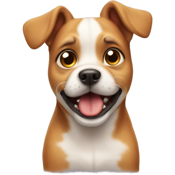 Little cute stupid dog emoji