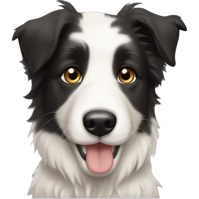 a wheaten border collie puppy emoji
