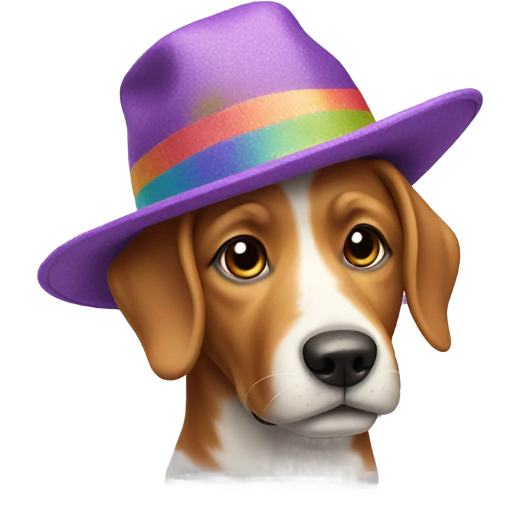 Dog with hat emoji