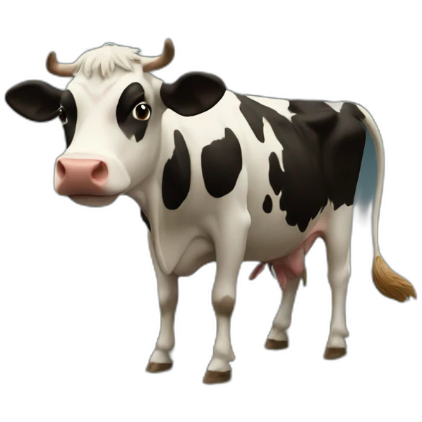 a cow in the middle of a tornado emoji