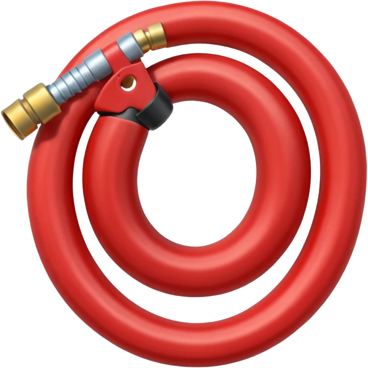 A red Hose – coiled water hose emoji