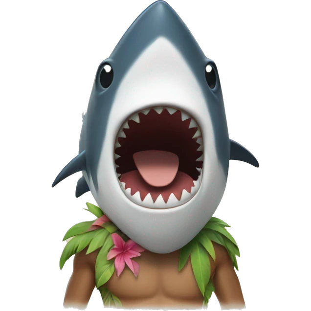 Maui transforming into a shark emoji