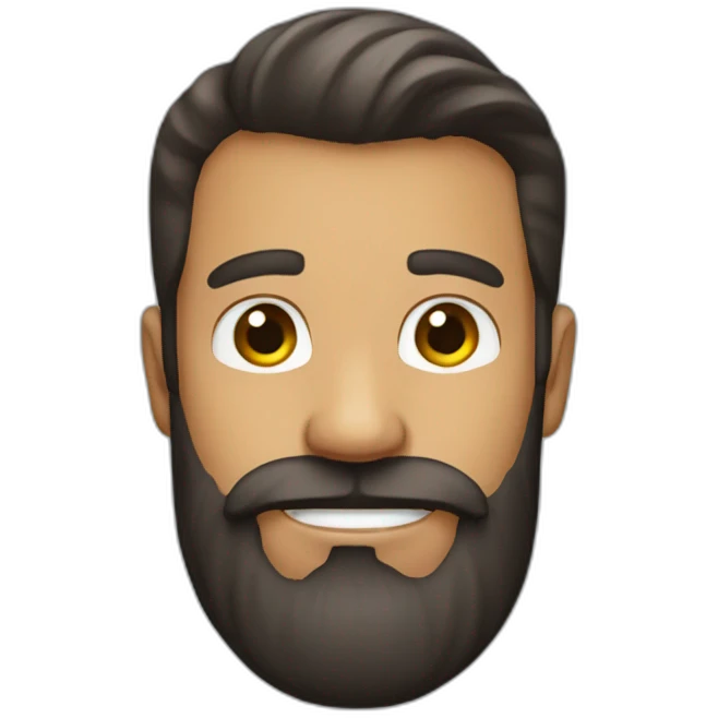 beard guy saying hi emoji