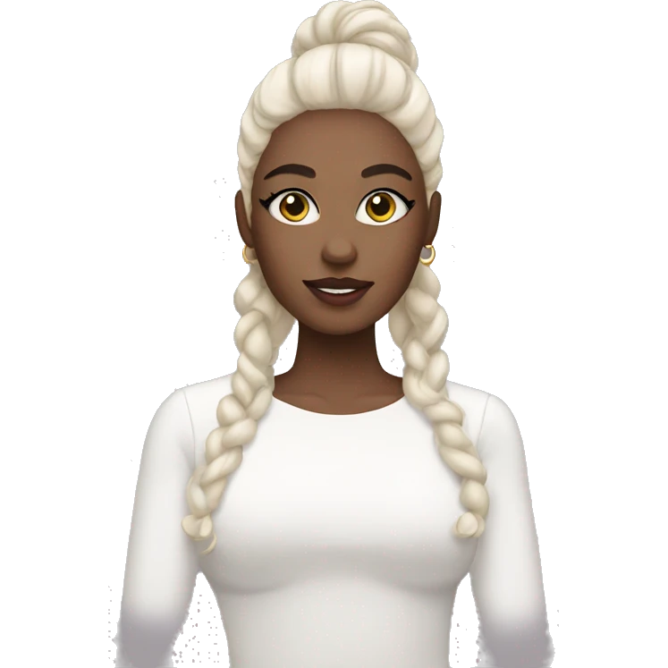 White vanity with makeup emoji