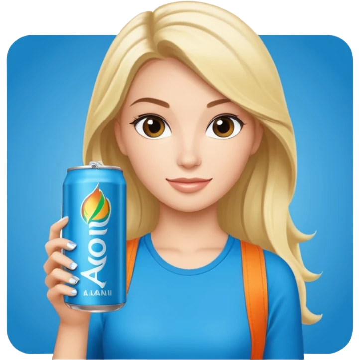 alani energy drink with image of brooke emoji