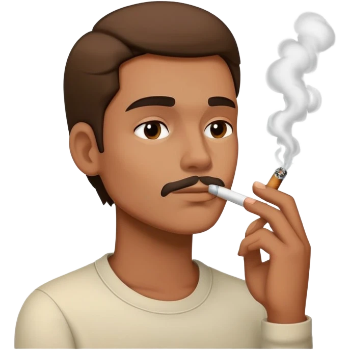 A person smoking emoji