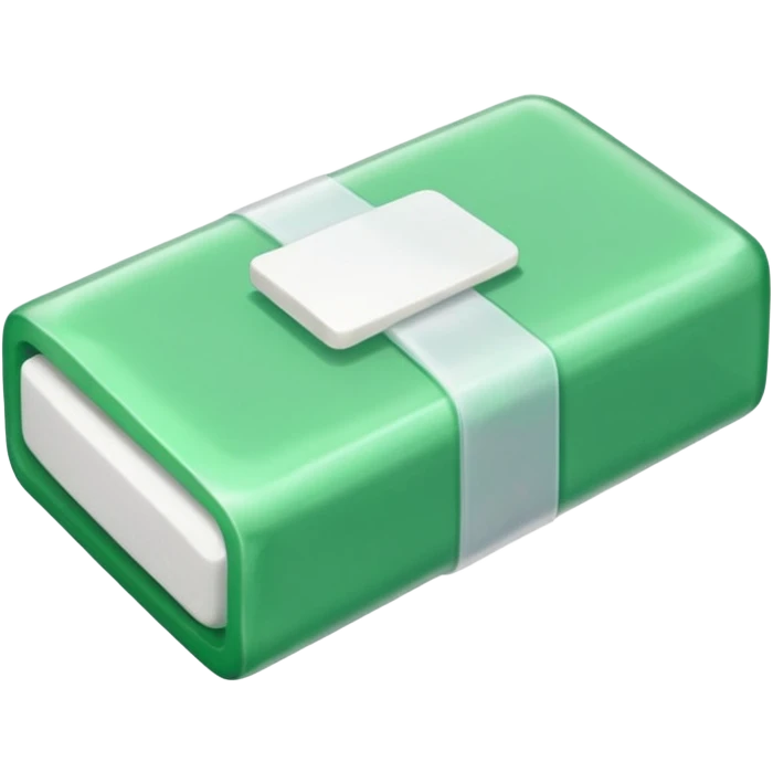 WHITE ERASER WARPED GREEN PACKAGE emoji
