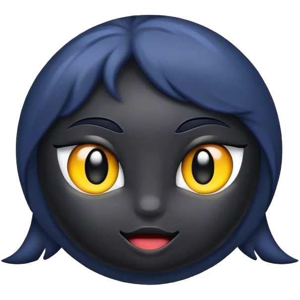 Luna negra sería  emoji