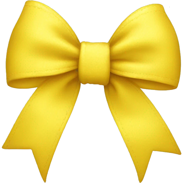 Yellow coquette bow emoji