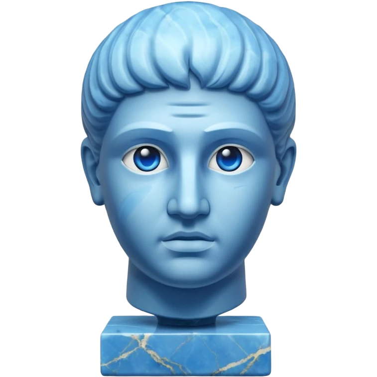 ancient greece marble sculpture head blue aura around it emoji