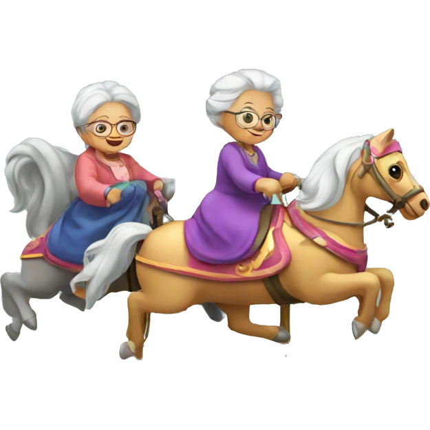 grannies on the carousel emoji