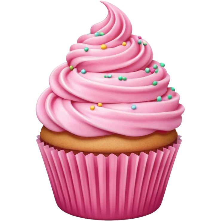 Cupcake with pink icing emoji