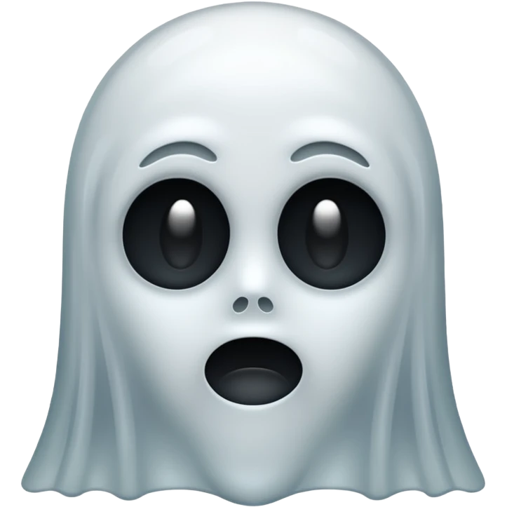 Straight face ghost  emoji