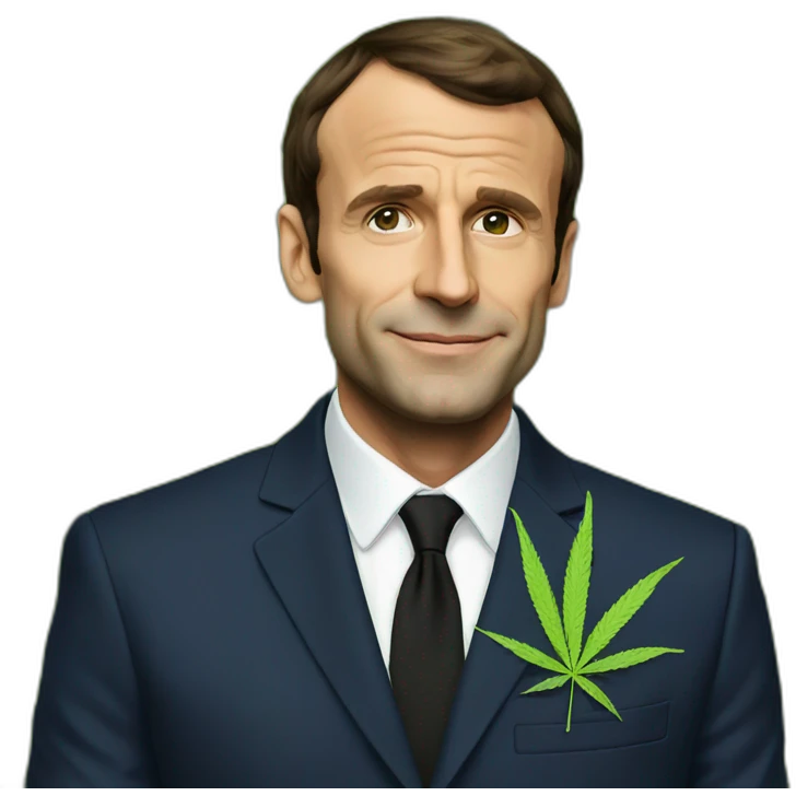 Macron cannabis emoji