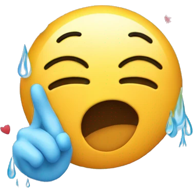 Happy tears with hearts emoji