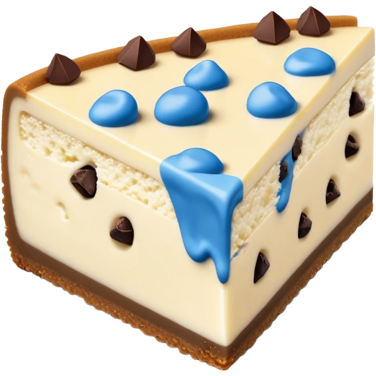 Cookie Monster cheesecake slice  emoji