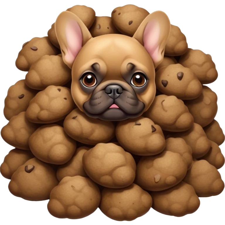 French bulldog poo emoji