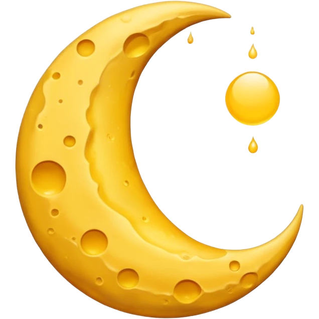 Mealting waning crescent moon make it without face and in yellow coliur emoji