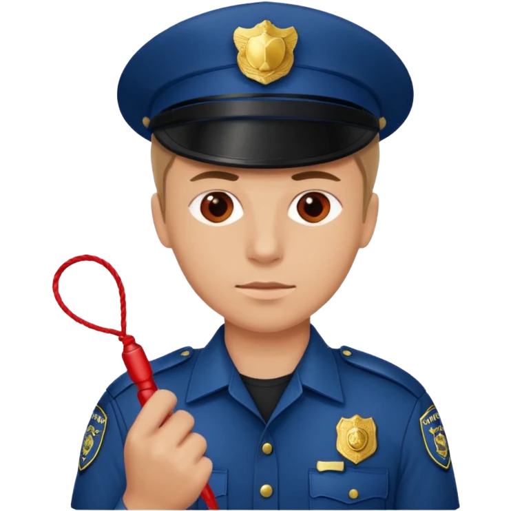police officer holding the thread emoji