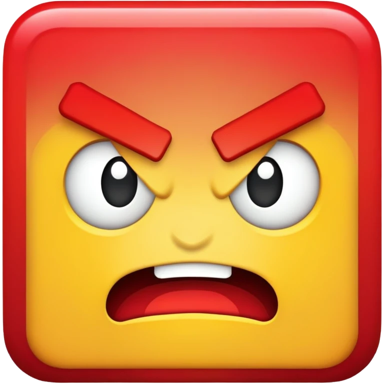 Angry pixelated emoji emoji