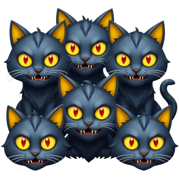 Super scary Monster cats emoji