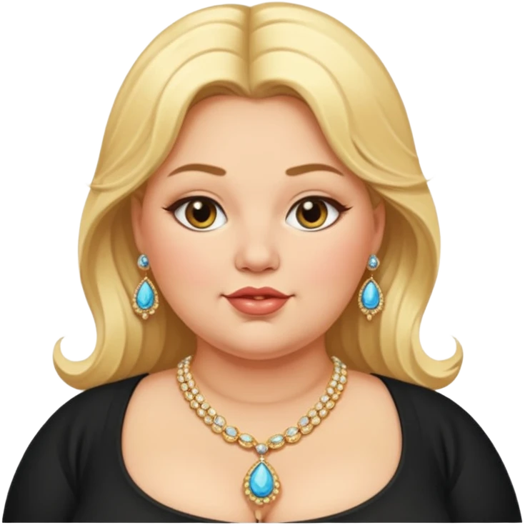 very fat beautiful rich blonde woman emoji
