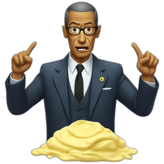 Angry Gus fring pointing mayonnaise titled "Mayonnaise" emoji
