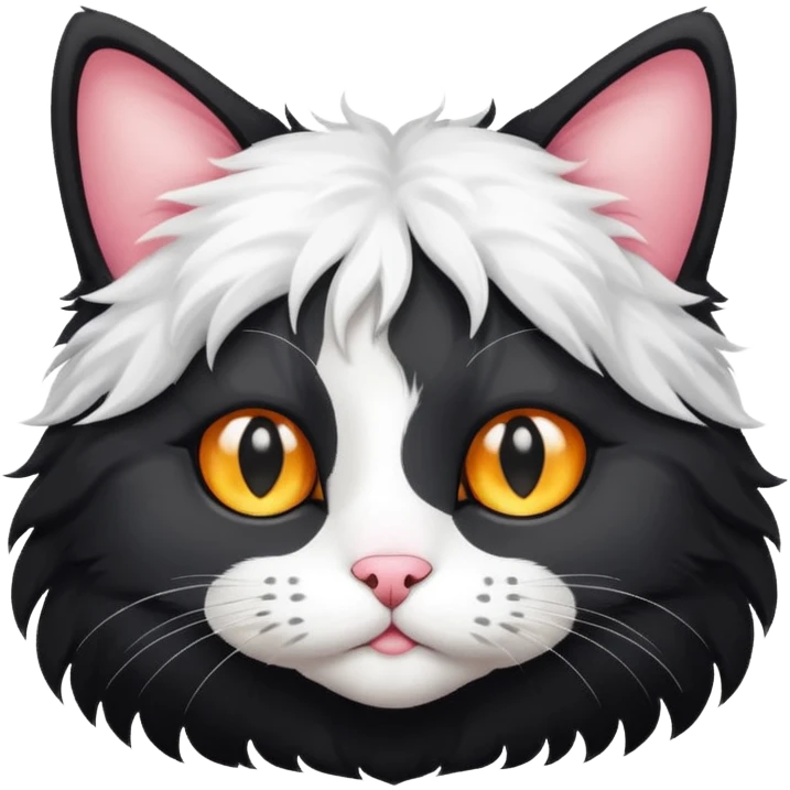 Black and white cat emoji