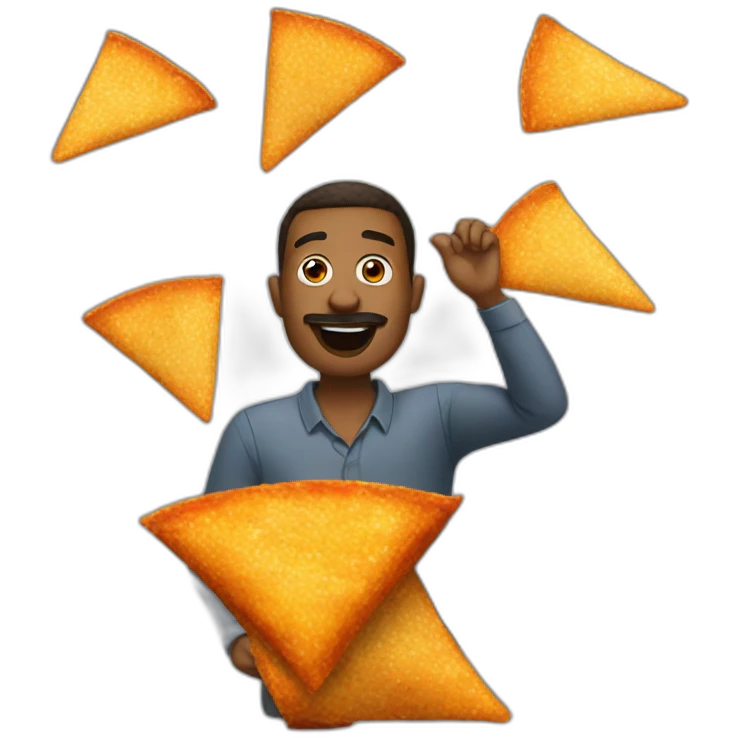 a man eating Doritos emoji
