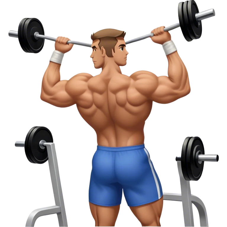 bodybuilder upper-back row exercise emoji