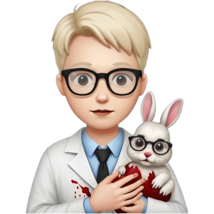 Nerd kills rabbit emoji