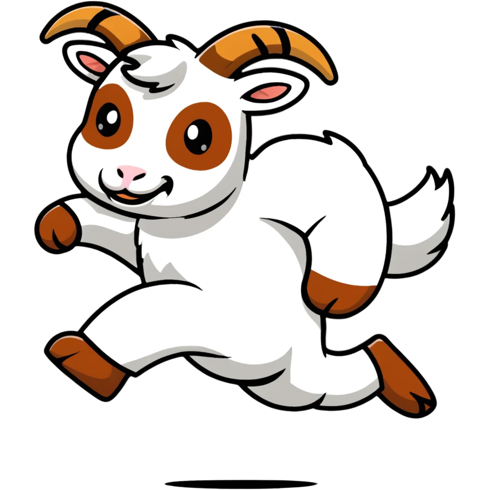 Goat running emoji