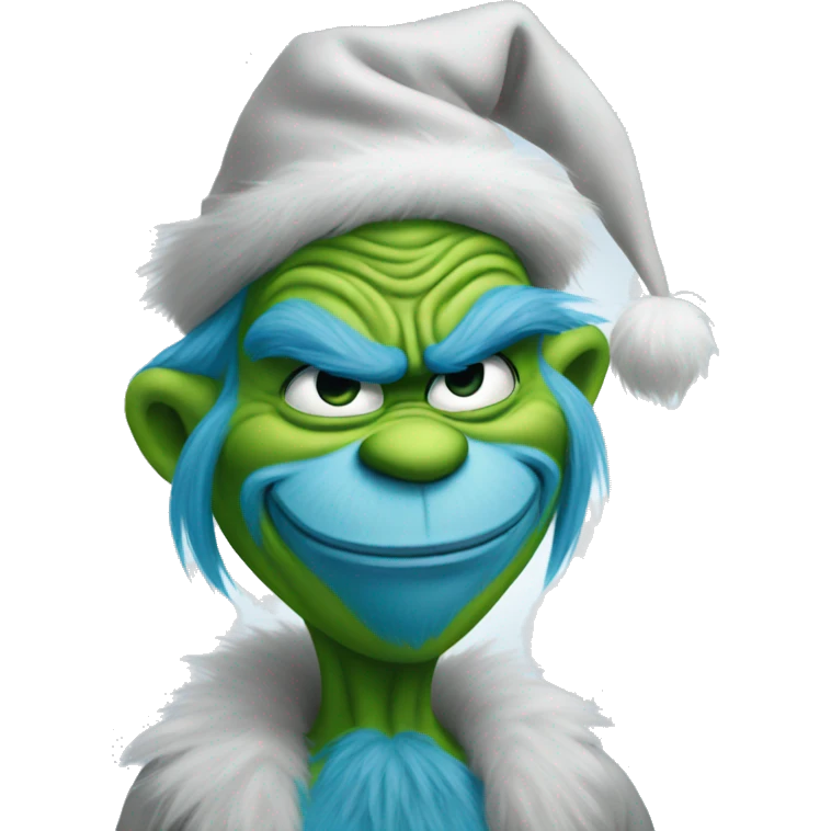 Blue grinch  emoji