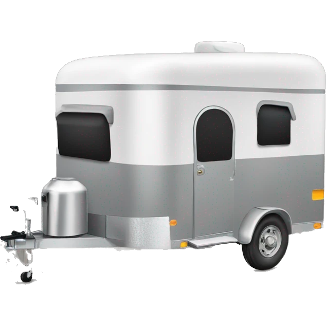 Gray calico 2 horse trailer  emoji
