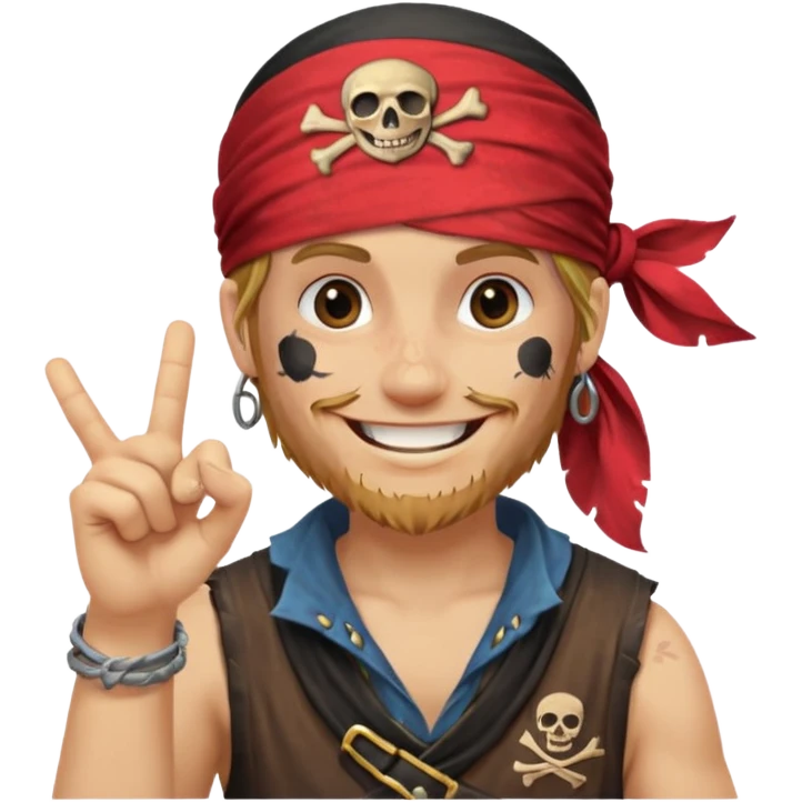 Ese pirata dando imagen de okay emoji