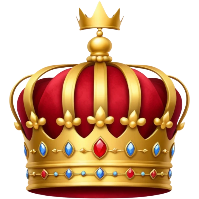 royal crown with velvet emoji