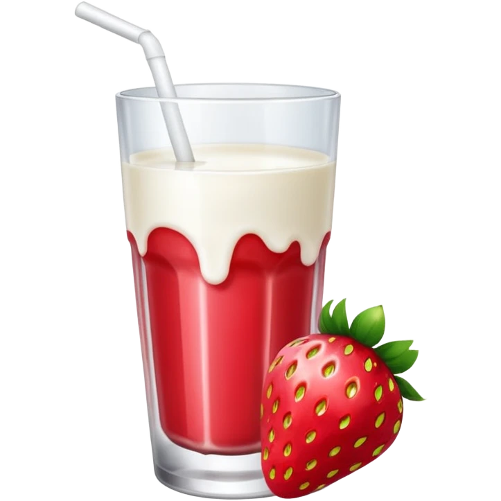 Strawberry with milk  emoji