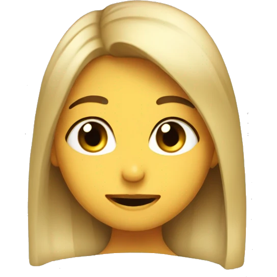 girl bitting her lips and putting her hair behind he ear in a shy way  emoji