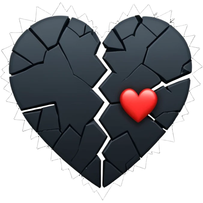 Black Broken heart emoji