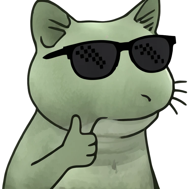 Cat with sunglasses emoji