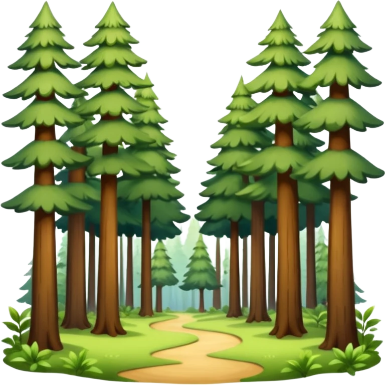 clearing" an open space in a forest, light, spacious, minimal. emoji