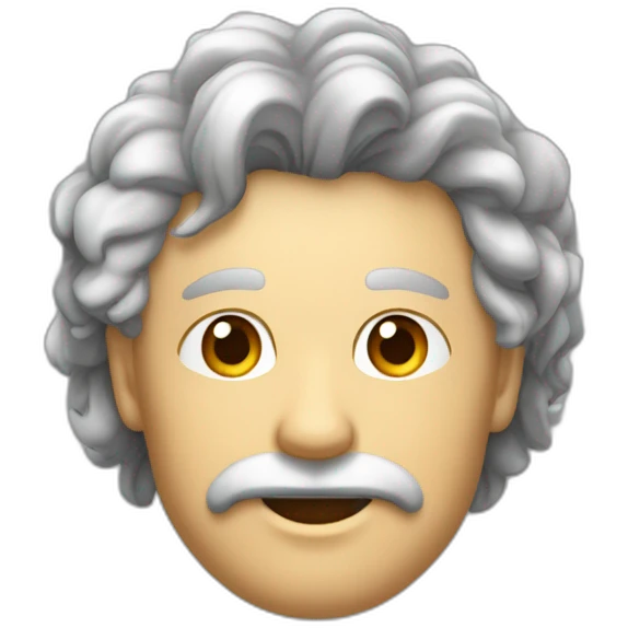 homme aveugle de l'oeil gauche avec des cheuveux boucle emoji
